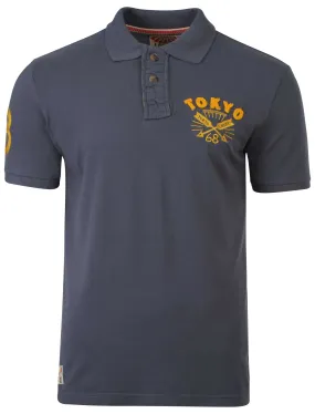 Tokyo Laundry Cameron blue polo shirt