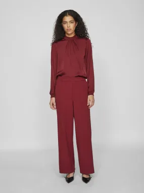 Vera Wide Leg Pants (Cabernet)