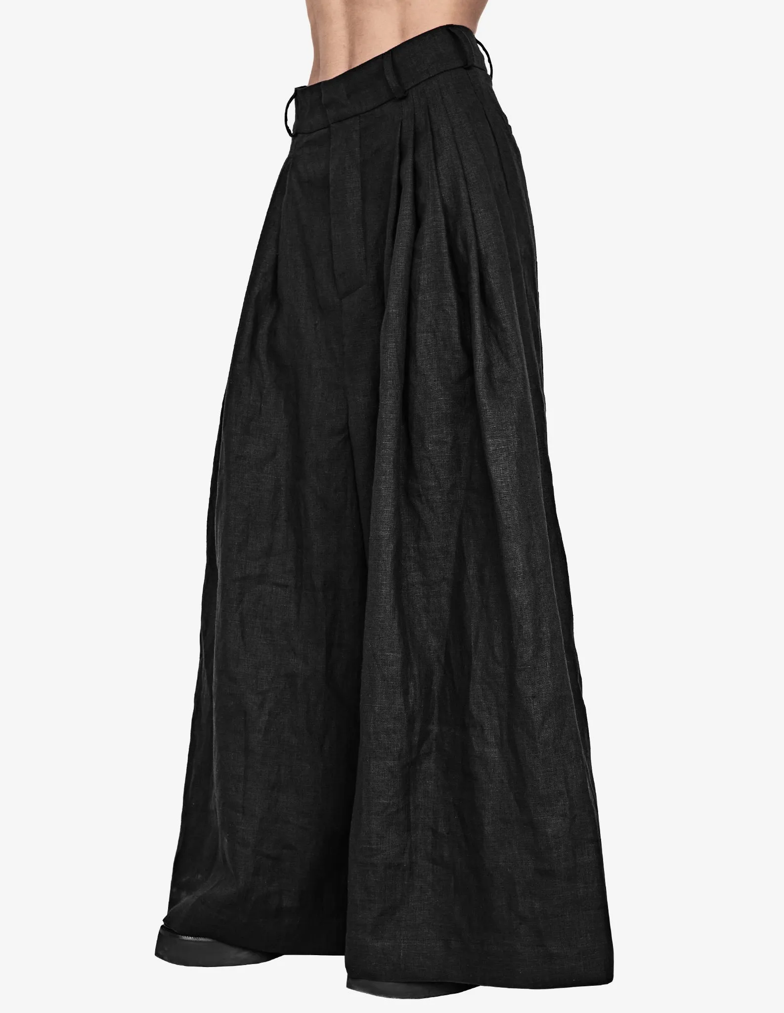 Wide-Leg Linen Pants