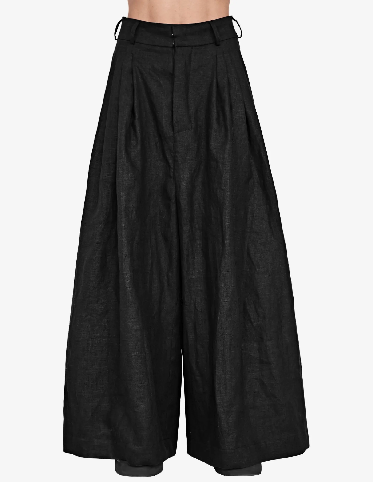 Wide-Leg Linen Pants