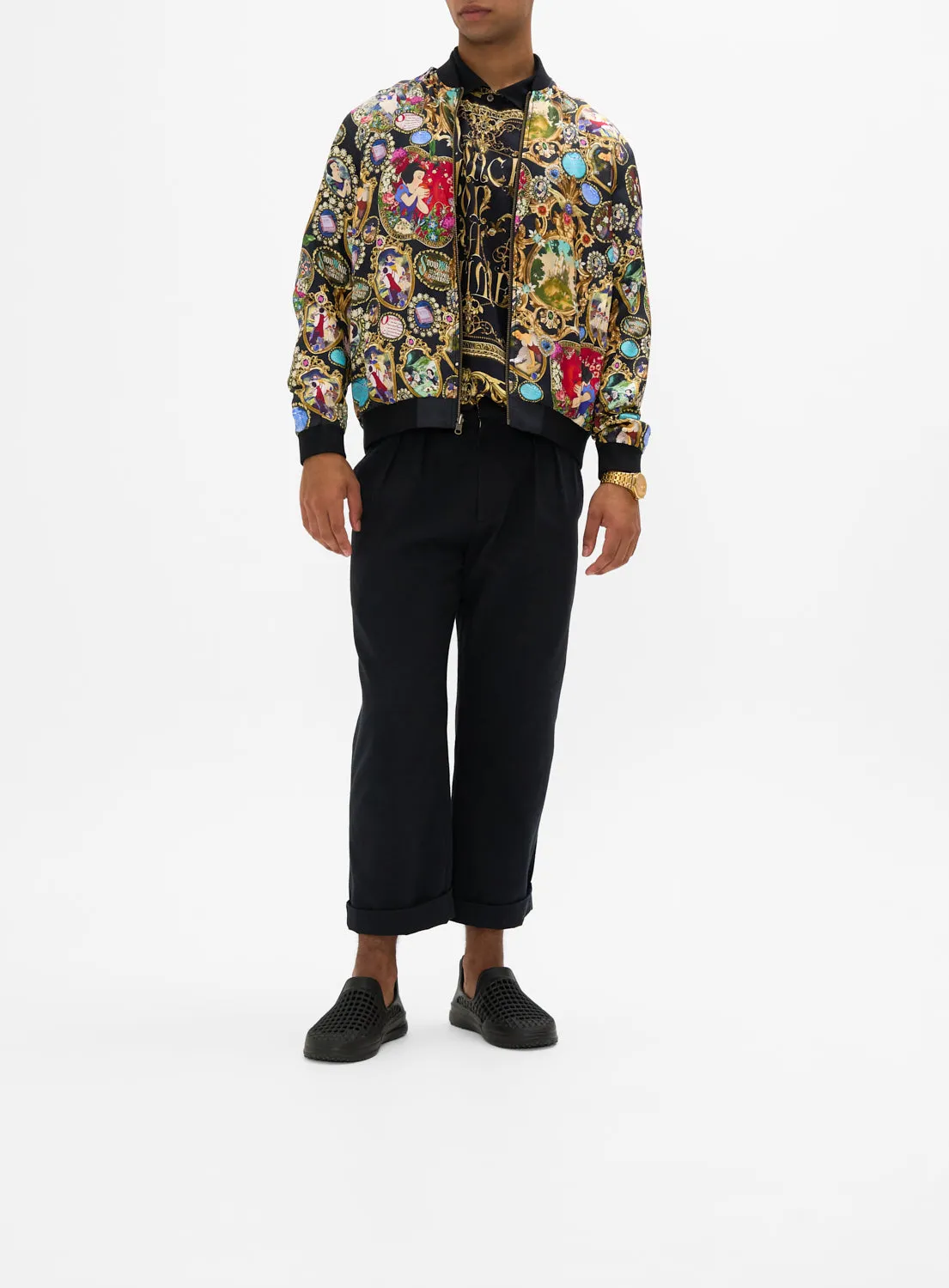 ZIP THROUGH REVERSIBLE BOMBER JACKET HAPPILY EVER AFTER