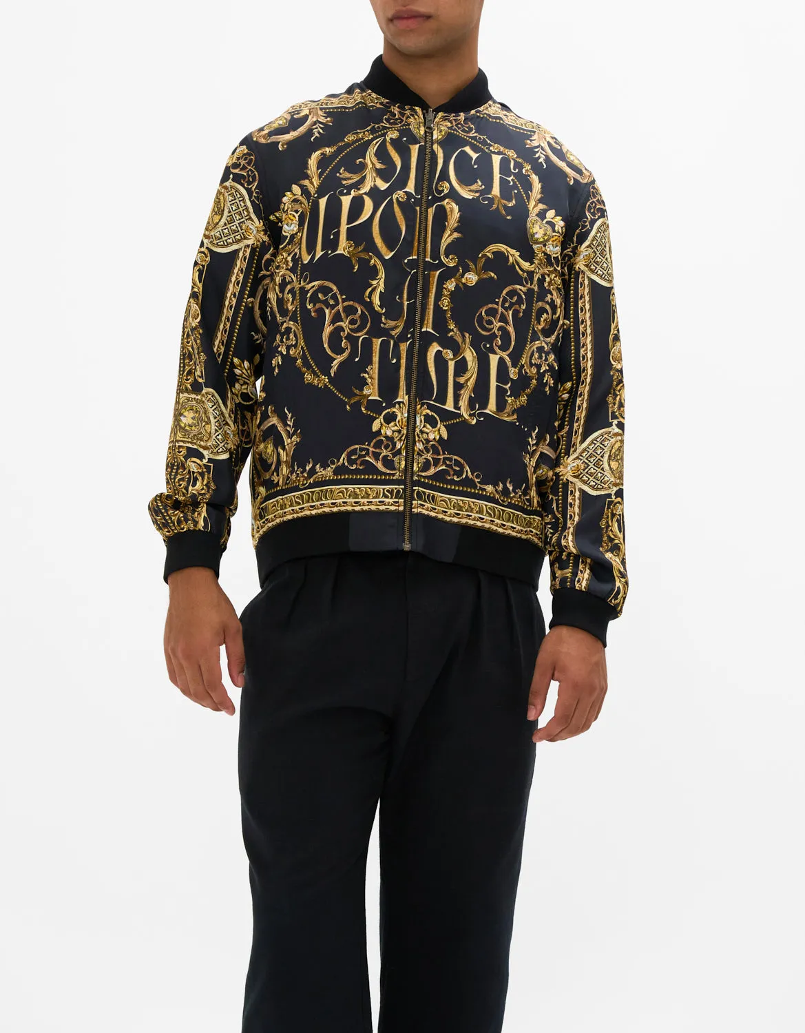 ZIP THROUGH REVERSIBLE BOMBER JACKET HAPPILY EVER AFTER